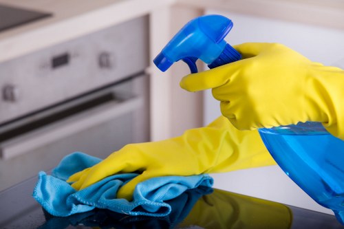Professional oven cleaning service for a home kitchen in SW12