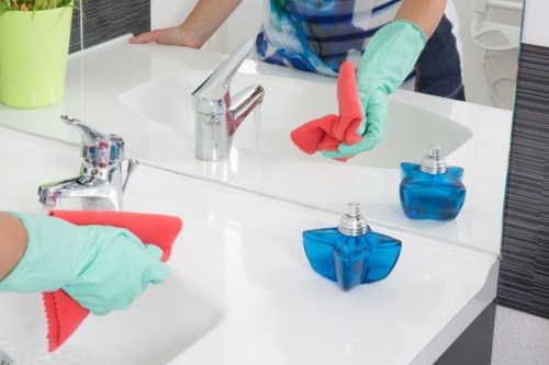Office cleaner maintaining a small workplace in SW12