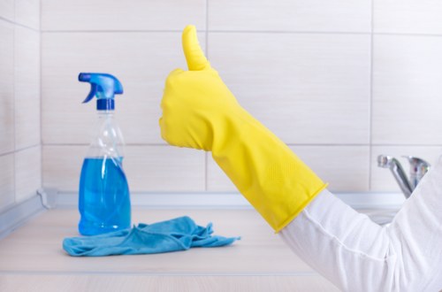 Local cleaning team servicing bin stores and shared spaces in SW12
