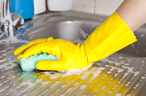 Local cleaners preparing a SW12 flat for final inspection