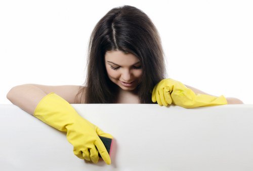 Local cleaners working in a SW12 apartment before move in